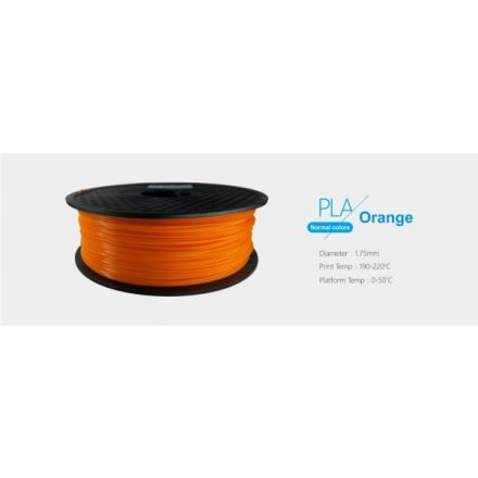 3D FILAMENT 1,75mm PLA Narancssárga /1kg-os tekercs/