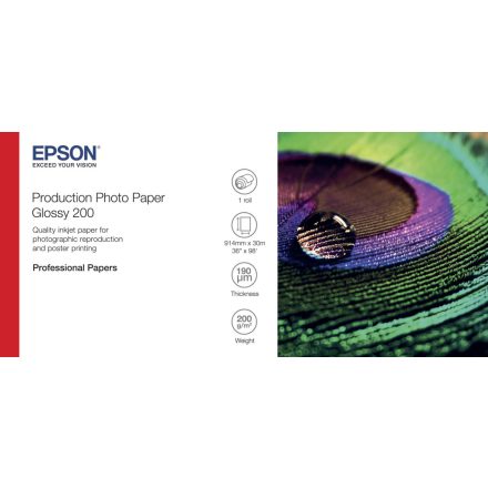 Epson Production Photo Paper Glossy 200g 914mm x 30m