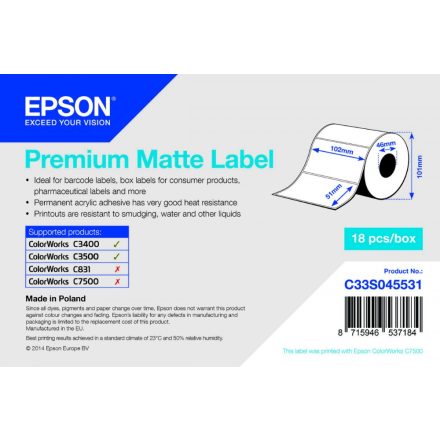 Epson Prémium Matt 102mm*51mm