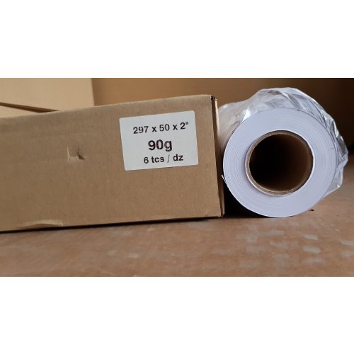 Mérnöki plotter papír 297mm x50m  tekercs 90g