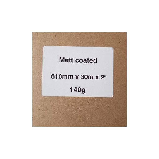 Matt Coated 140g  610mm x 50m