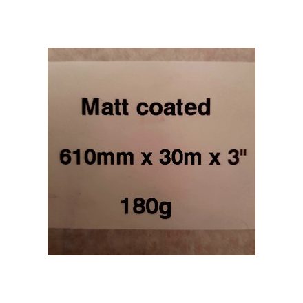 Matt Coated 180g  610mm x 50m