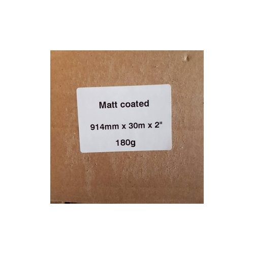  Matt Coated 180g 914mm x 30m plotterpapír