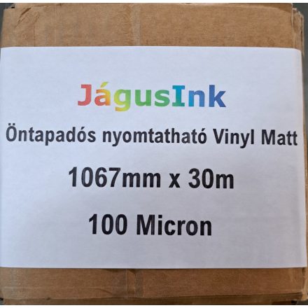Öntapadós nyomtatható  Vinyl Matt fólia 100 mic. 1067mm x 30m